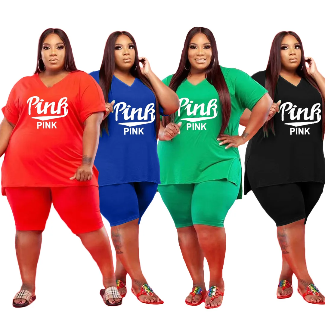 Plus Size 3XL, 4XL, 5XL Summer Sets Womens Clothing Jogger 2 Piece Short Set Women Print Letter Pink Short Pant Set, Red, black, green, blue
Plus Size 3XL, 4XL, 5XL Summer Sets Womens Clothing Jogger 2 Piece Short Set Women Print Letter Pink Short Pant Set, Red, black, green, blue