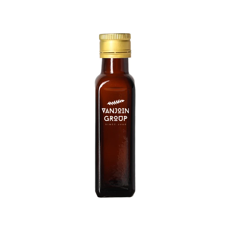 4oz 120ml Square Empty Dark Amber Glass Oil Bottle with Aluminum Lid cooking oil sauce Food Grade Custom logo
4oz 120ml Square Empty Dark Amber Glass Oil Bottle with Aluminum Lid cooking oil sauce Food Grade Custom logo