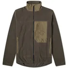 Stylish custom mens zipper fly patchwork chest pocket funnel neck fleece jackets