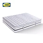 Queen size Euro top white hot selling Gel memory foam 5 zone pocket hybrid coil mattress with foam encasement for home