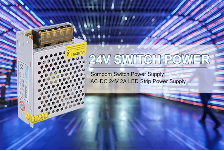 24v 2a dc power supply 48w smps switching power supply