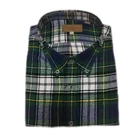 men casual plaid flannel button down shirt with chest pocket