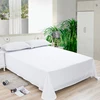 Good quality white plain satin king size bedsheet hospital hotel cotton bedsheet fabric