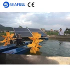 1KW shrimp farming paddle wheel aerator 2wheel floating machine solar aerator for aquaculture