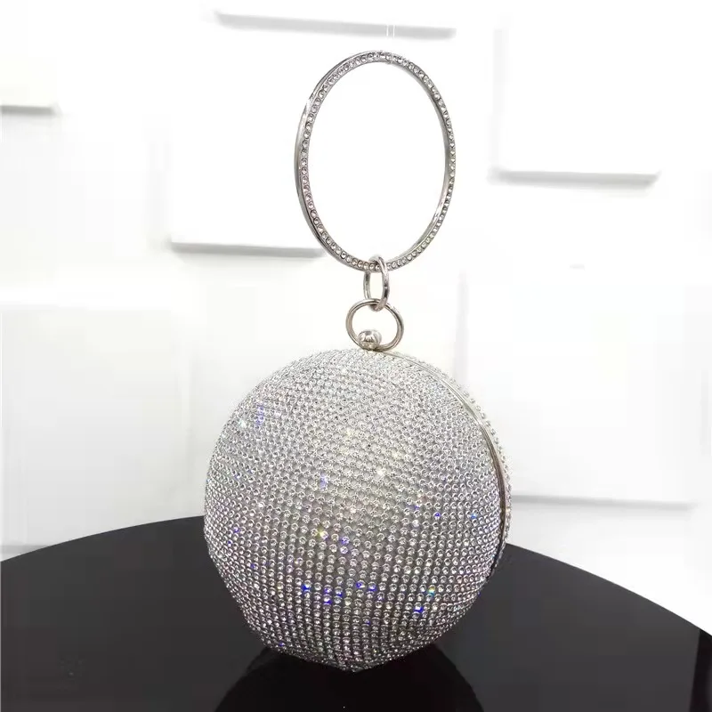 Fashion ladies round ball silver glitter crystal luxury hand purse diamond rhinestone woman clutch bag evening bags for women, Black,sliver,gold
Fashion ladies round ball silver glitter crystal luxury hand purse diamond rhinestone woman clutch bag evening bags for women, Black,sliver,gold