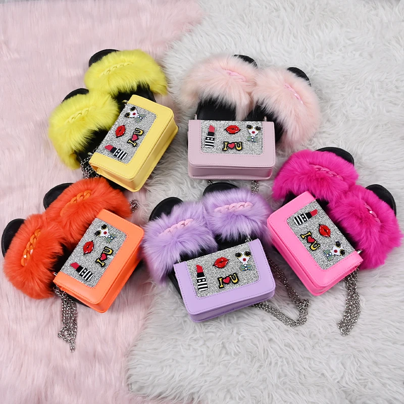 New Arrival Luxury Small Handbag For Women DIY Cartoon Pattern Crossbody Bags Purse And Handbags Set Matching Fox Fur Slipper, 9 colors
New Arrival Luxury Small Handbag For Women DIY Cartoon Pattern Crossbody Bags Purse And Handbags Set Matching Fox Fur Slipper, 9 colors