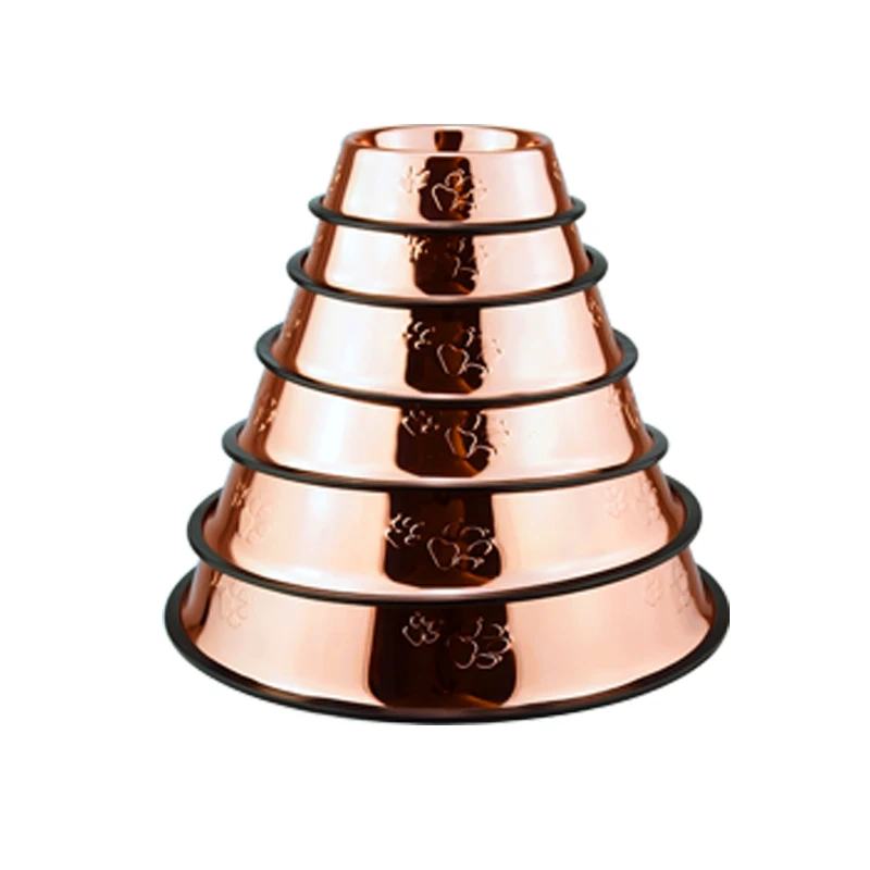 Rose Gold Pet Feeder Bowls Dog Bowl Stainless Steel Dog Food Bowl Anti-Skid Rubber Base Pet Feeder
Rose Gold Pet Feeder Bowls Dog Bowl Stainless Steel Dog Food Bowl Anti-Skid Rubber Base Pet Feeder