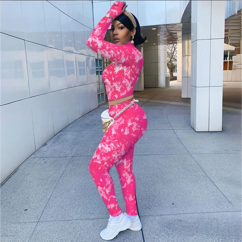 21408X Top ranking products casual sexy tie dye clothing set jogger sport two piece fall spring clothings for women, As picture or customized make
21408X Top ranking products casual sexy tie dye clothing set jogger sport two piece fall spring clothings for women, As picture or customized make