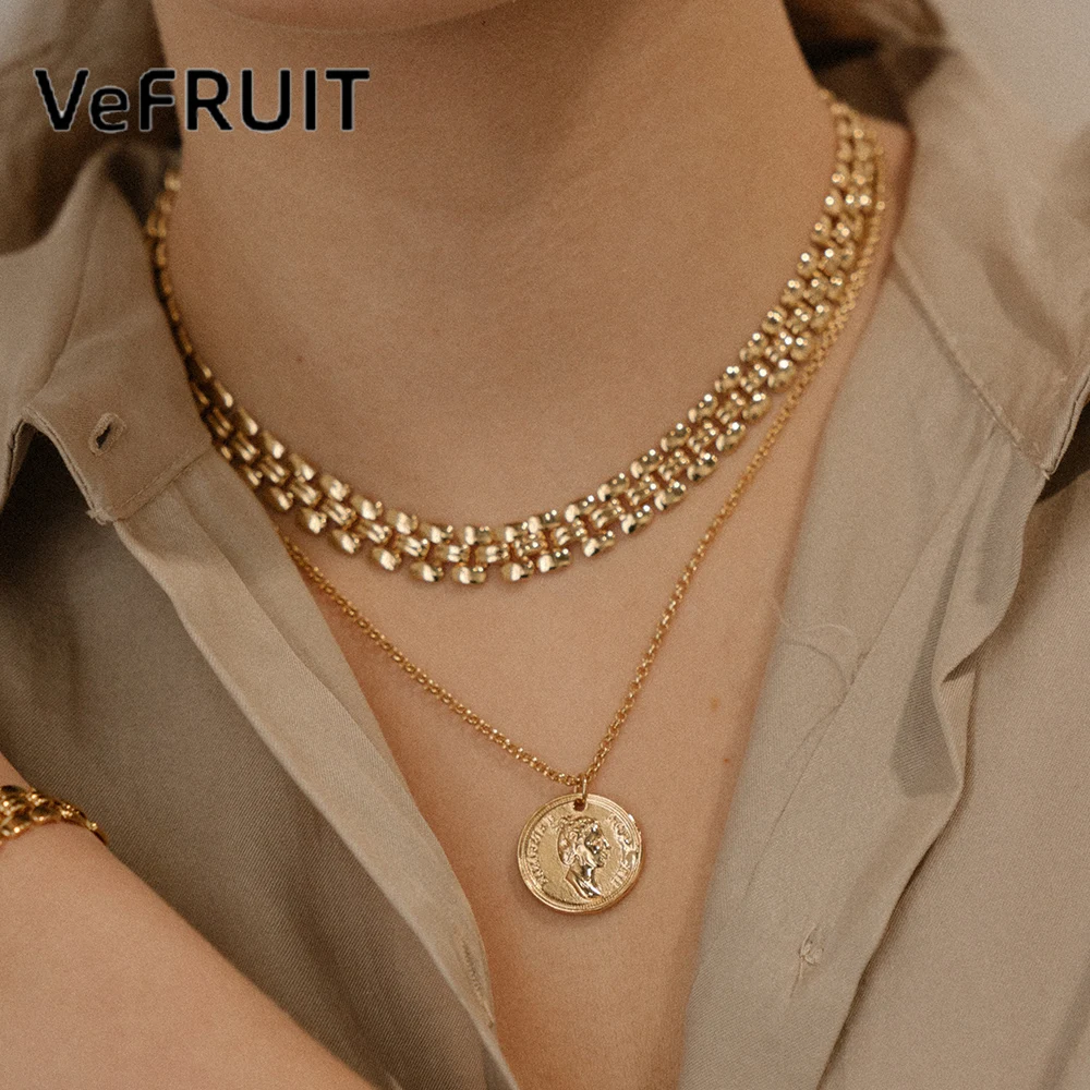 VeFruit New Coin Necklace gold plated jewelry dainty necklace women accessories custom design vintage portrait coin pendant
VeFruit New Coin Necklace gold plated jewelry dainty necklace women accessories custom design vintage portrait coin pendant