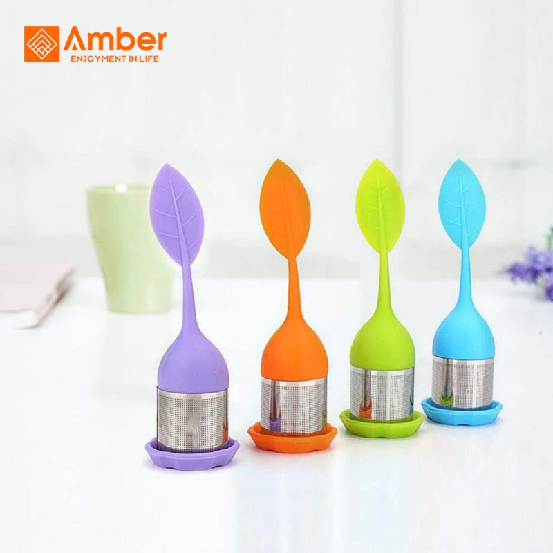 Eco-Friendly Tea Strainer 304 Stainless Steel Food Grade Leaf Shape Silicone Tea Infuser
Eco-Friendly Tea Strainer 304 Stainless Steel Food Grade Leaf Shape Silicone Tea Infuser