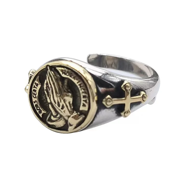 classic retro style sterling silver praying hand rings man women adjustable size
classic retro style sterling silver praying hand rings man women adjustable size