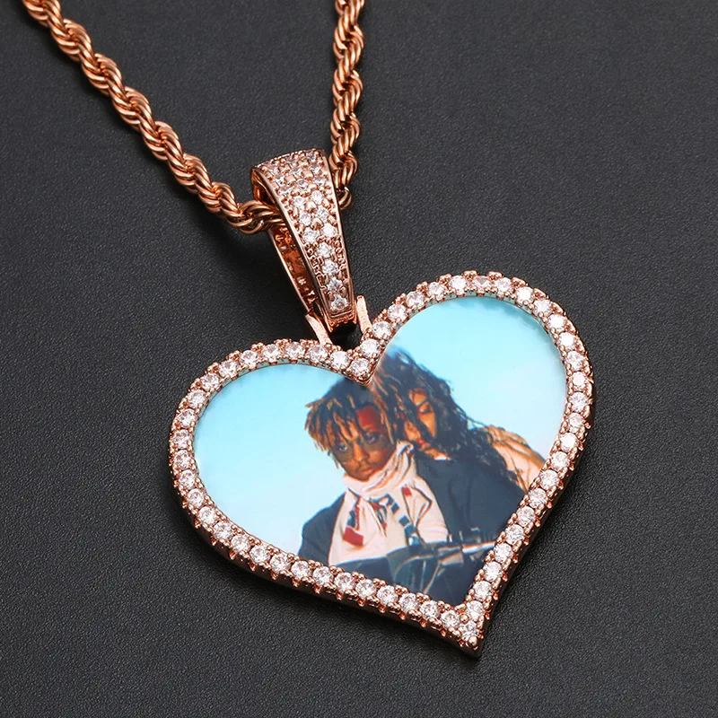 Amazon hot photo custom love heart shape male and female couple pendant necklace, Picture shows
Amazon hot photo custom love heart shape male and female couple pendant necklace, Picture shows