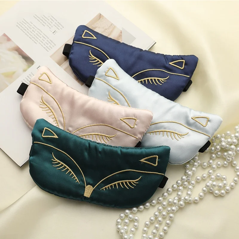 New Product Adjustable Strap Eye Night Blindfold Eyeshade Cover Embroidery Fox Silk Satin Black Eye Mask
New Product Adjustable Strap Eye Night Blindfold Eyeshade Cover Embroidery Fox Silk Satin Black Eye Mask