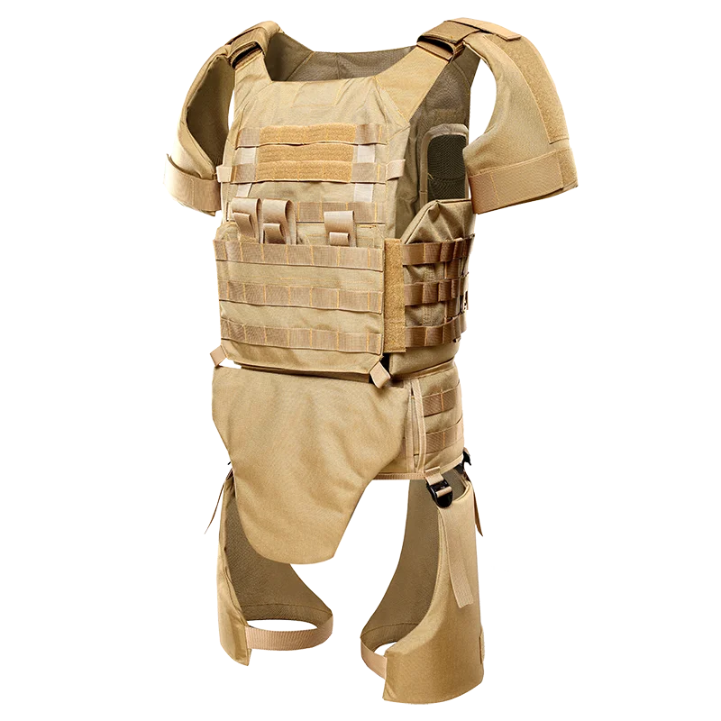 Custom Khaki Military Bulletproof Vest Full Body Armor Army Ballistic Vest