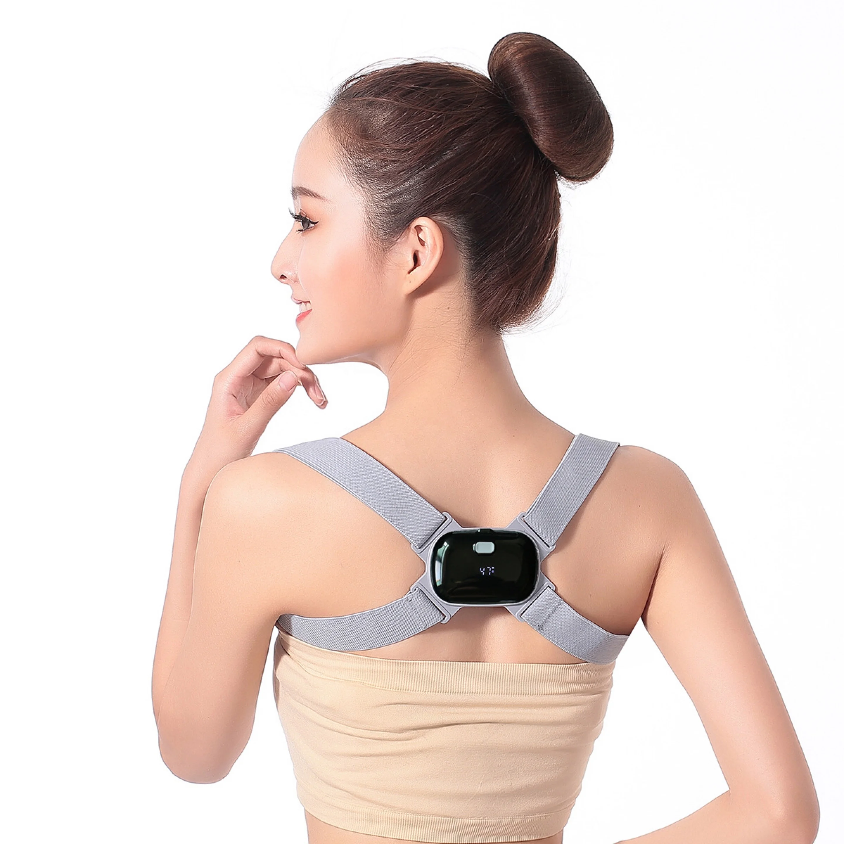 Smart Shoulder Brace Intelligent Posture Corrector Posture Back Brace Clavicle Support Belt, Black, gray, white
Smart Shoulder Brace Intelligent Posture Corrector Posture Back Brace Clavicle Support Belt, Black, gray, white