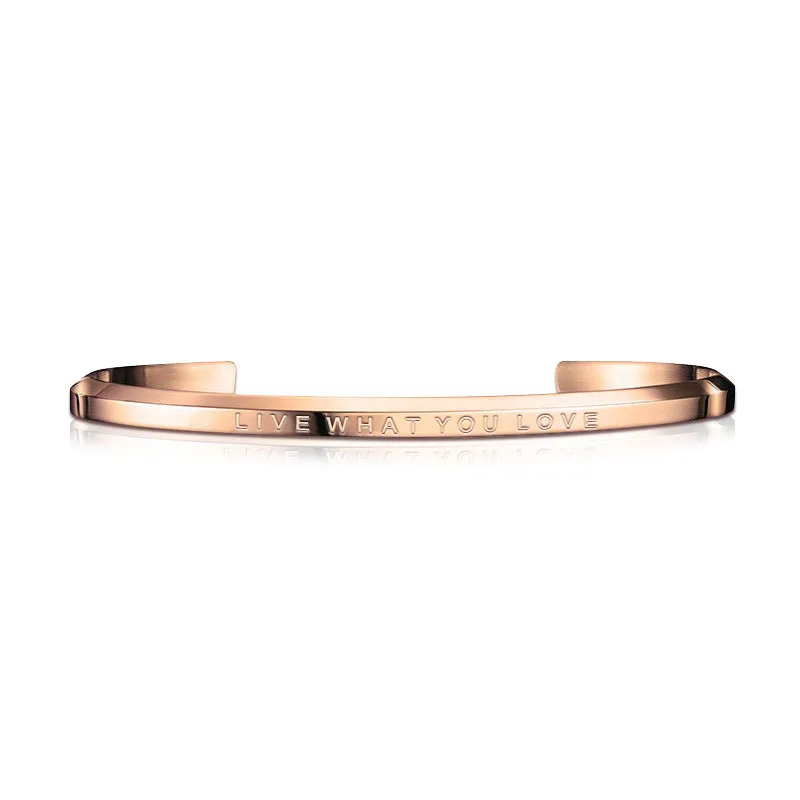 Luxury 361L Titanium Steel 4mm Designer Bracelets Live What You Love Famous Brands Custom Logo D,W Bracelet For Woman, Rose gold ,silver
Luxury 361L Titanium Steel 4mm Designer Bracelets Live What You Love Famous Brands Custom Logo D,W Bracelet For Woman, Rose gold ,silver