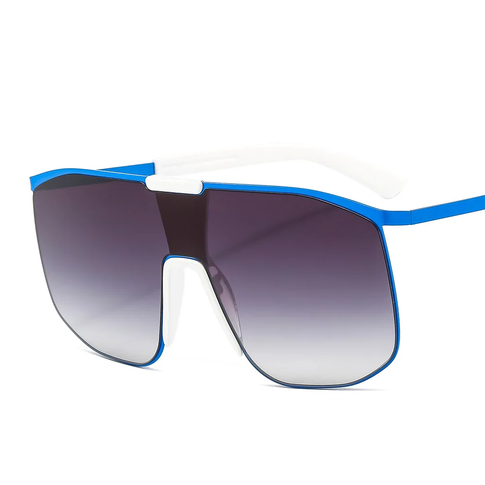 2021 new fashion color oversize frame sunglasses metal PC one piece sunglasses, 6colors
2021 new fashion color oversize frame sunglasses metal PC one piece sunglasses, 6colors
