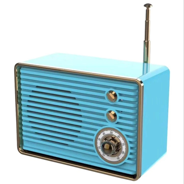 M10 Creative Retro Blue tooth Audio FM Radio TF Card Mini Speaker Outdoor Portable Wireless Speaker - ANKUX.COM