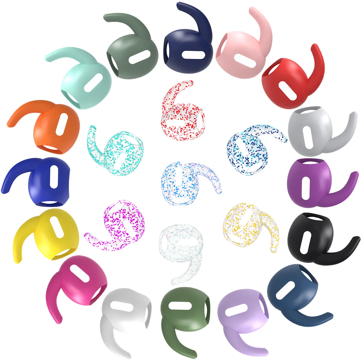 Soft Silicone Ear Hooks Anti-Slip Ear Covers Ear Tips Earbuds Covers Skin Earphone Accessories for AirPods Pro, 16 colors
Soft Silicone Ear Hooks Anti-Slip Ear Covers Ear Tips Earbuds Covers Skin Earphone Accessories for AirPods Pro, 16 colors