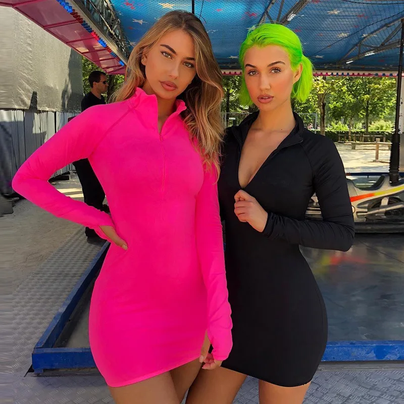 Custom Logo Neon Color Open Collar Long Sleeve Zipper Body Casual Sports Dress, Rose, green, black
Custom Logo Neon Color Open Collar Long Sleeve Zipper Body Casual Sports Dress, Rose, green, black