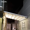 Waterproof Metal Retractable Deck Canvas Awnings with LED Lights