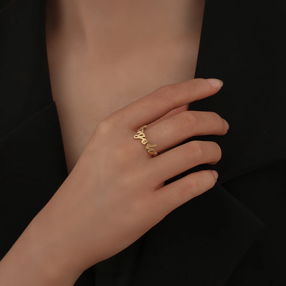 NEULRY DIY Creative Fashion Private Name Stainless Steel Adjustable English Alphabet Custom Name Ring, Steel color/rose gold/gold
NEULRY DIY Creative Fashion Private Name Stainless Steel Adjustable English Alphabet Custom Name Ring, Steel color/rose gold/gold