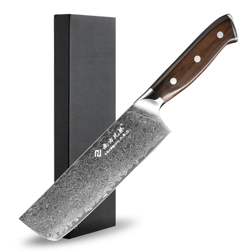Premium 8 inch Super Sharp Damascus Nakiri Chef Kitchen Knife with Wooden Black acid Handle
Premium 8 inch Super Sharp Damascus Nakiri Chef Kitchen Knife with Wooden Black acid Handle