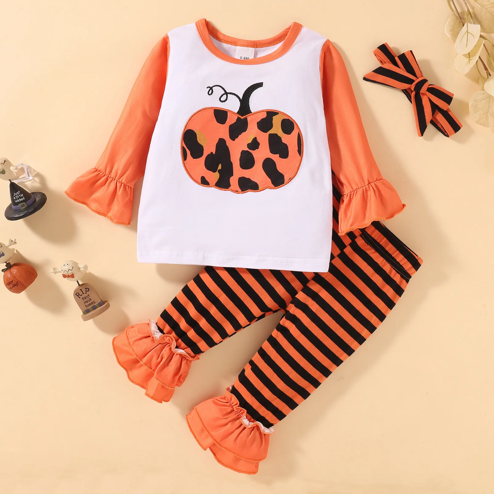 Halloween pattern Girl Dresses High Quality Wholesale stripe Pyjama Set Girls Sleepwear, Orange
Halloween pattern Girl Dresses High Quality Wholesale stripe Pyjama Set Girls Sleepwear, Orange