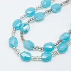 Light Faceted Faceted Beads Bestone Hot Sale Opaque Light Blue Faceted Polygon Beads For DIY Jewelry Making