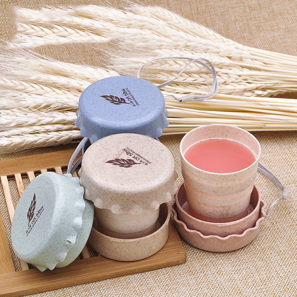 Portable Wheat Straw Foldable Coffee Cup Multifunctional Travel Mug Kitchen Accessories, As photo
Portable Wheat Straw Foldable Coffee Cup Multifunctional Travel Mug Kitchen Accessories, As photo