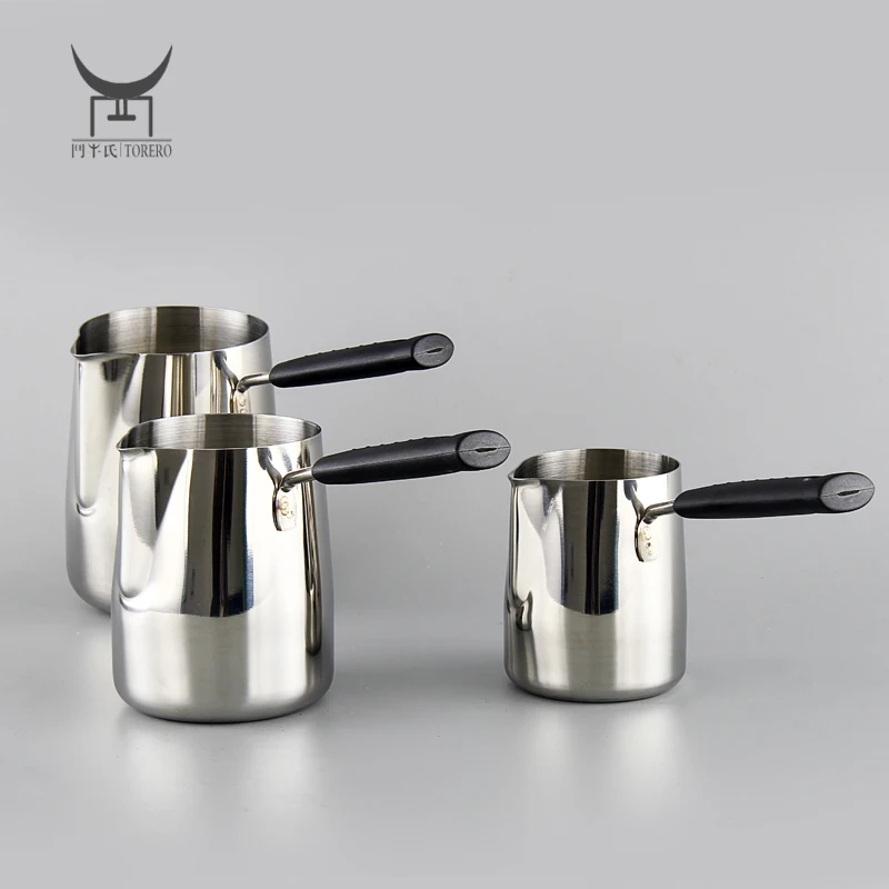 304 Stainless Steel Coffee Warmer With Bakelite Handle Milk Frothing Pitcher Art Latte Cup Stainless Steel Coffee Filter
304 Stainless Steel Coffee Warmer With Bakelite Handle Milk Frothing Pitcher Art Latte Cup Stainless Steel Coffee Filter