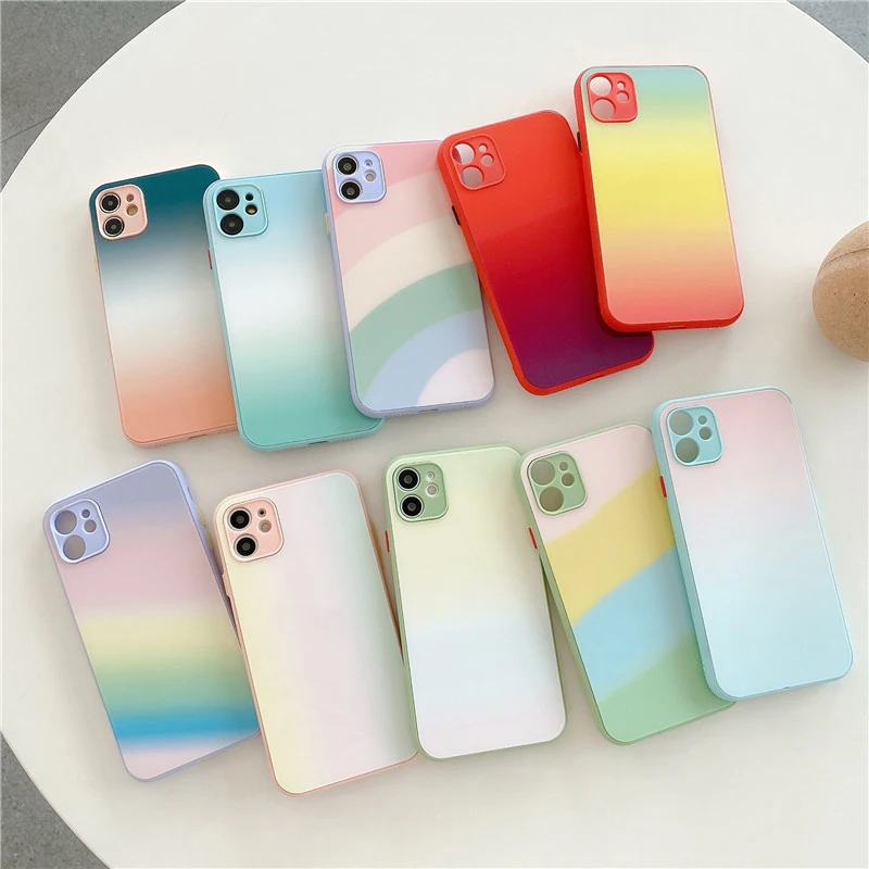 Gradient Color Rainbow Pattern Tempered Glass Case for iPhone 7 8 Plus Lightweight Phone Case for iphone 11 Pro Max XR XS X 12, Multi
Gradient Color Rainbow Pattern Tempered Glass Case for iPhone 7 8 Plus Lightweight Phone Case for iphone 11 Pro Max XR XS X 12, Multi