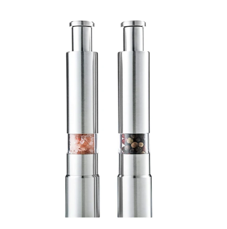 Factory supply Premium salt grinder bottle Stainless Steel Salt and Pepper Grinder Set Stainless Steel Pepper Mill and Salt Mill
Factory supply Premium salt grinder bottle Stainless Steel Salt and Pepper Grinder Set Stainless Steel Pepper Mill and Salt Mill