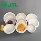 250ml-1800ml Disposable Salad Pulp Food Containers Compostable Biodegradable Sugarcane Bagasse Bowls