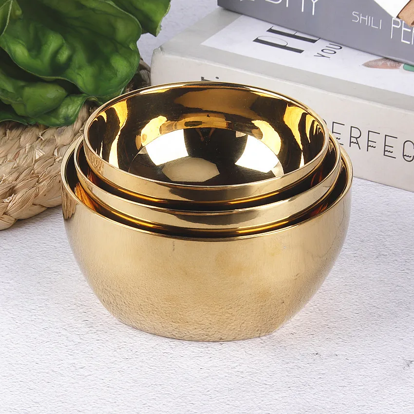 Factory Wholesale 304 Stainless Steel Bowls Golden Silver Double Layer Insulated Rice Noodle Ramen Food Container Customization, Gold
Factory Wholesale 304 Stainless Steel Bowls Golden Silver Double Layer Insulated Rice Noodle Ramen Food Container Customization, Gold
