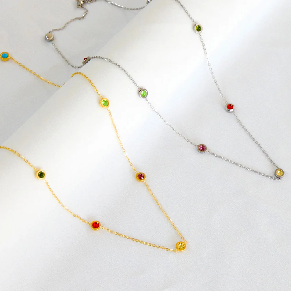 New arrival women pendant necklace quality stainless steel exquisite shiny colorful zircon stone pendant necklace jewelry gift
New arrival women pendant necklace quality stainless steel exquisite shiny colorful zircon stone pendant necklace jewelry gift