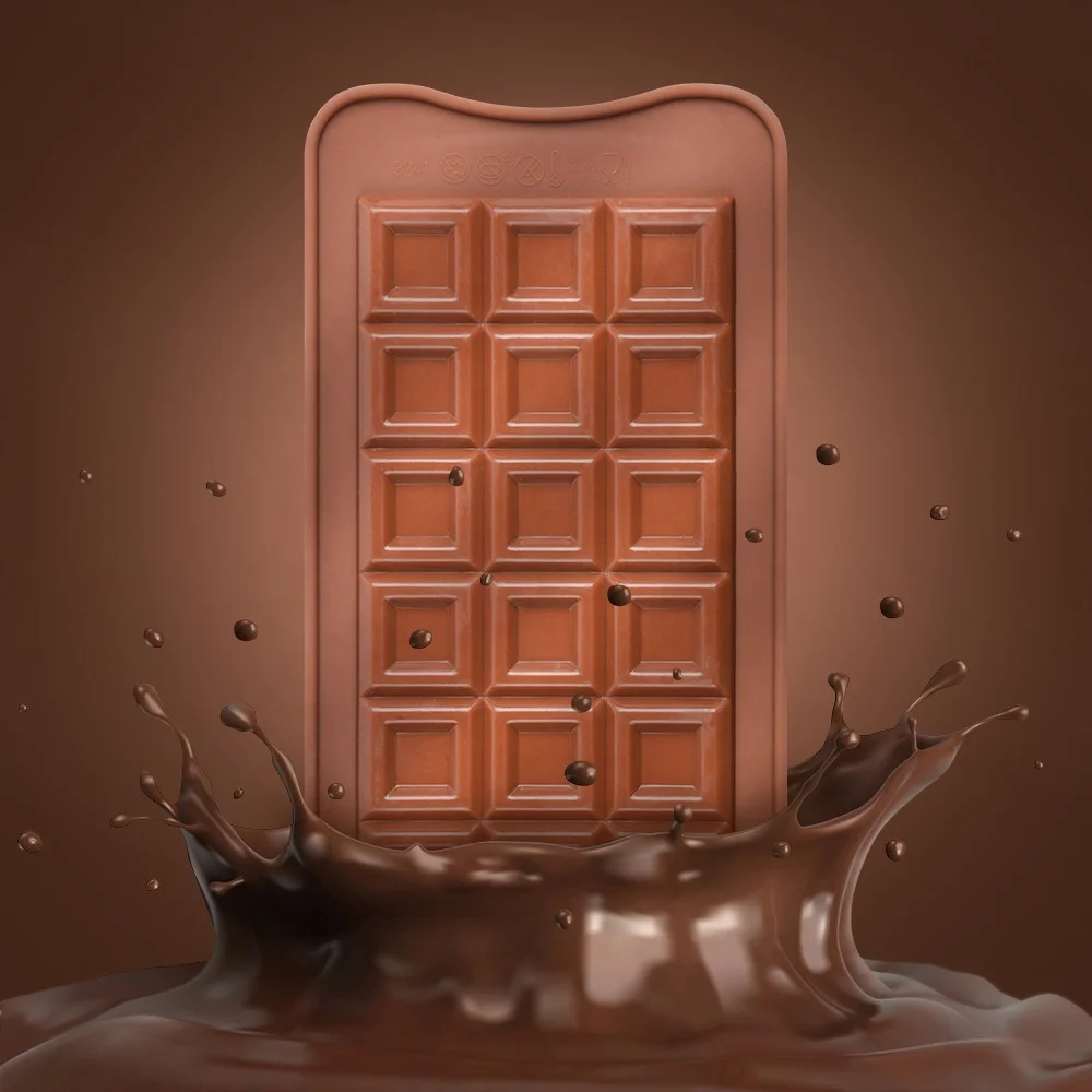 New design rectangle chocolate mold covered square grooves kitchen easy DIY candy baking accessories
New design rectangle chocolate mold covered square grooves kitchen easy DIY candy baking accessories