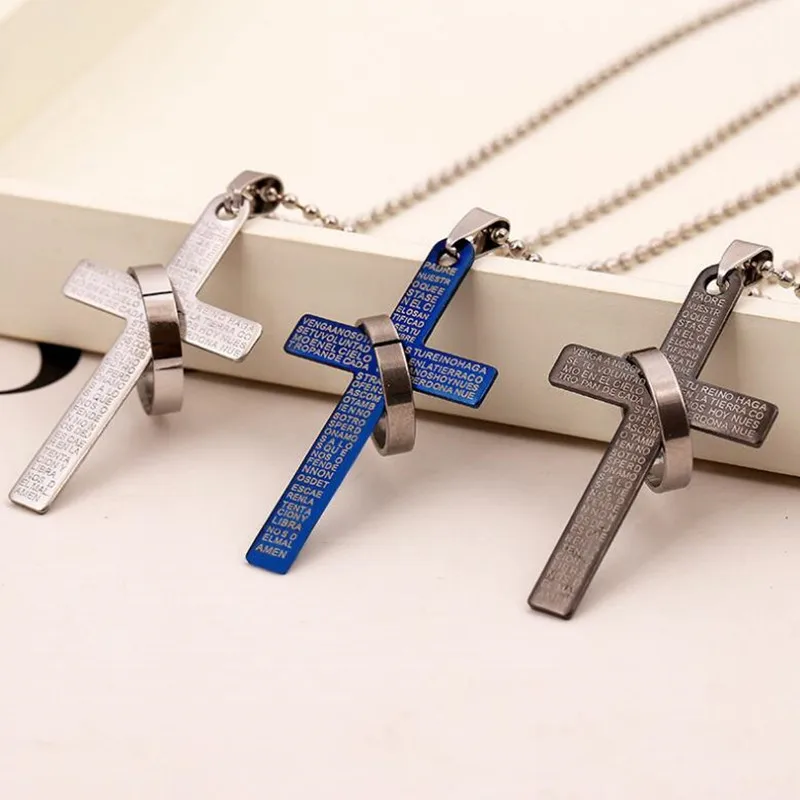 Fashion Hip Hop Men's Explosive High Polished Cross Pendant Necklace Stainless Steel Pendant Necklace, Blue,silver,black
Fashion Hip Hop Men's Explosive High Polished Cross Pendant Necklace Stainless Steel Pendant Necklace, Blue,silver,black