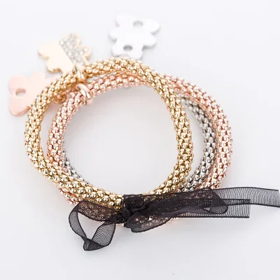 Hot Selling Corn Chain Set Bracelet Stretch Three Color Plated Inlaid Rhinestone Geometric Corn Chain Bracelet For Holiday Gift
Hot Selling Corn Chain Set Bracelet Stretch Three Color Plated Inlaid Rhinestone Geometric Corn Chain Bracelet For Holiday Gift