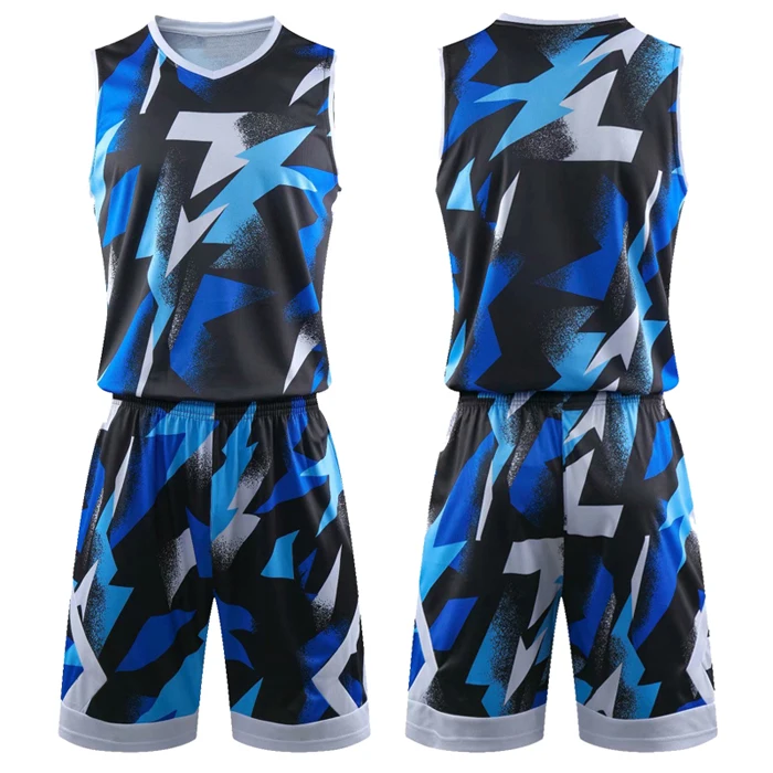 New Style Camo Training Sports Uniform Set Customized Sublimation College Basketball Jersey
New Style Camo Training Sports Uniform Set Customized Sublimation College Basketball Jersey