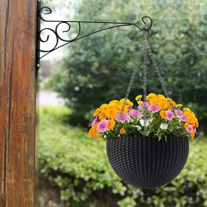 Plants Bracket Vintage Retro Cast Iron Hanging Shelf Bracket For Plant Outdoor Black Waterproof Heavy Duty Flower Plant Hanger, Black, gold
Plants Bracket Vintage Retro Cast Iron Hanging Shelf Bracket For Plant Outdoor Black Waterproof Heavy Duty Flower Plant Hanger, Black, gold