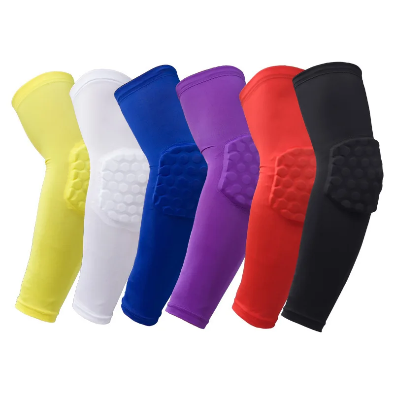 

Honeycomb elbow pads Knitted Thick Sponge Basketball Volleyball Crash Support Brace Pads Elbow Support, 6 colors