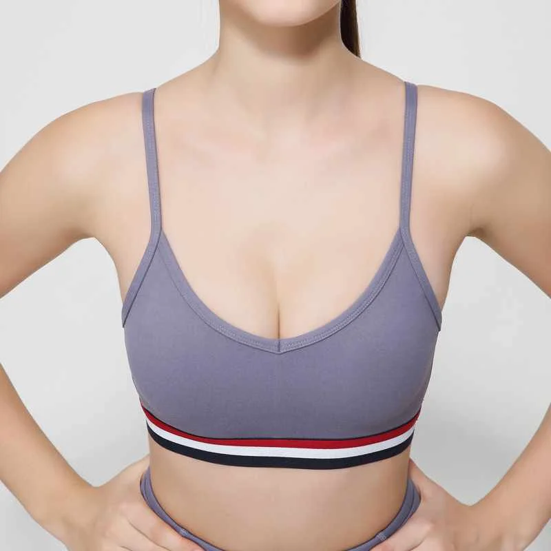 Yoga Sports Bra Soft Spaghetti Straps Sports Top Removable Padded Crop Top Striped Sportswear Yoga Bra, Black/blue/purple/green
Yoga Sports Bra Soft Spaghetti Straps Sports Top Removable Padded Crop Top Striped Sportswear Yoga Bra, Black/blue/purple/green