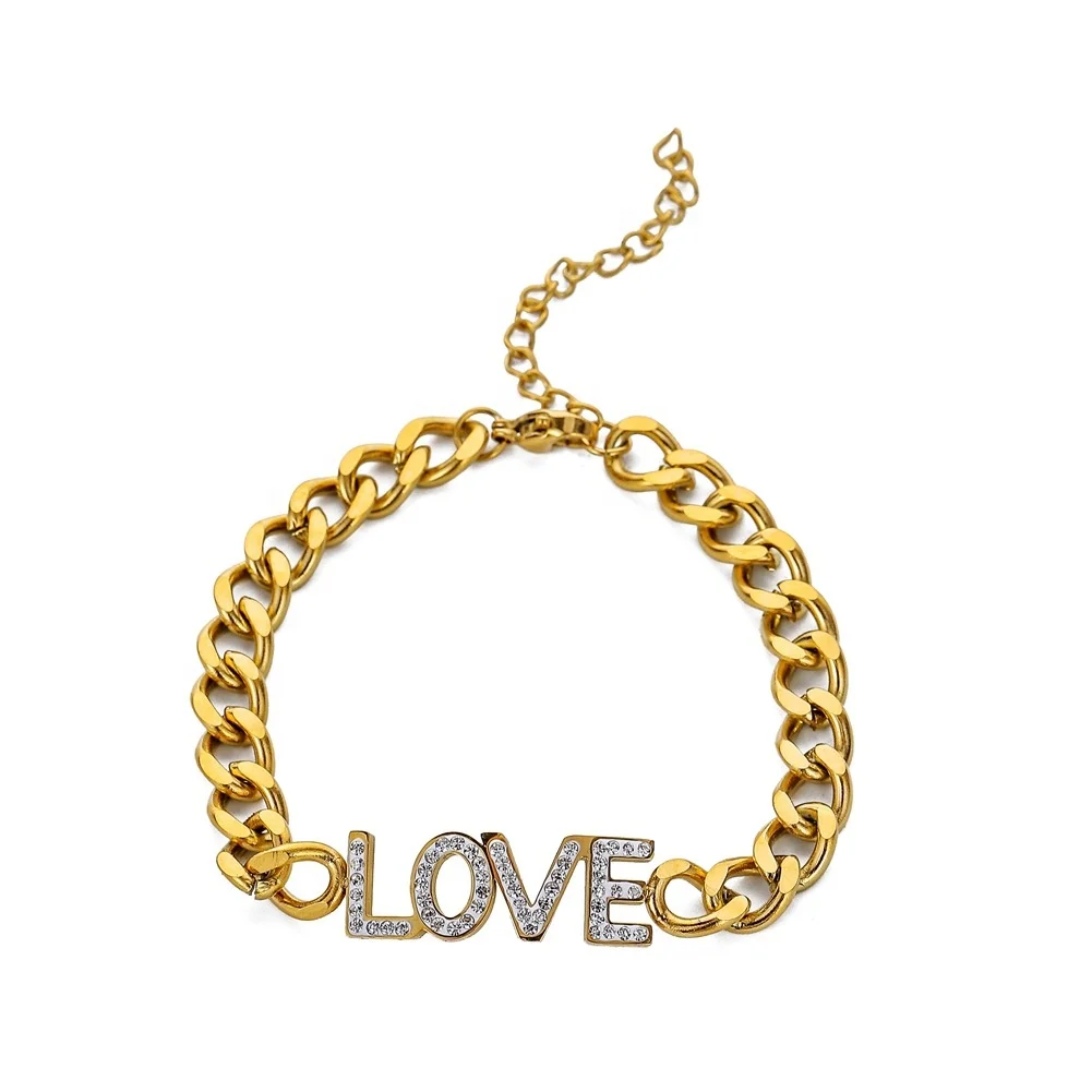 2021 New Personalized Simple Style Gold Color Stainless Steel Alphabet diamond love Letter Bracelet adjustable For Women .
2021 New Personalized Simple Style Gold Color Stainless Steel Alphabet diamond love Letter Bracelet adjustable For Women .