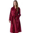 High Quality Robes Bath Custom Made Mature Bathrobe Fleece Solid Bathrobe For Woman Plus Size Sexy Nighties