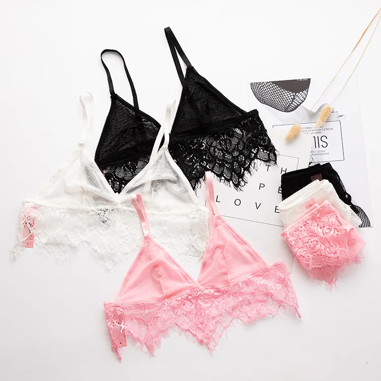 Hot ladies bra set women bra and panty underwear comfortable lace wire free two piece panties and bra set, 3 colors
Hot ladies bra set women bra and panty underwear comfortable lace wire free two piece panties and bra set, 3 colors