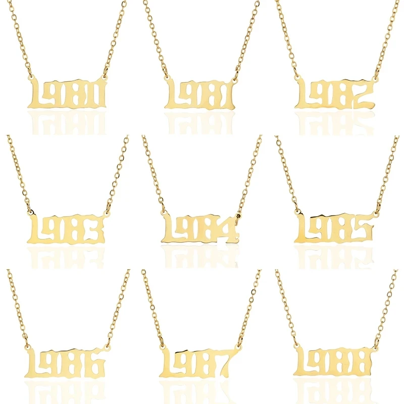 2021 Hot Selling Beautifully Special Commemorating Year Number Stainless Steel Gold Necklace for Women Men, Gold color 
2021 Hot Selling Beautifully Special Commemorating Year Number Stainless Steel Gold Necklace for Women Men, Gold color
