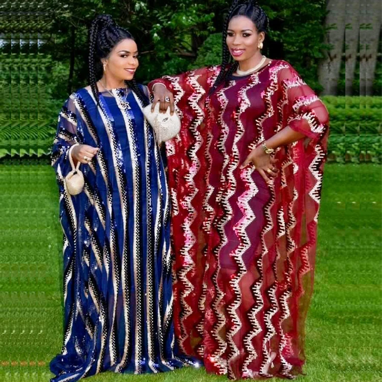 plus size mesh long african clothing women sequin abaya, Navy/wine red/black/green
plus size mesh long african clothing women sequin abaya, Navy/wine red/black/green