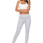 Quick Dry Custom Sublimation Printed Gym Leggings High Waist Womens Yoga Pants With Pockets