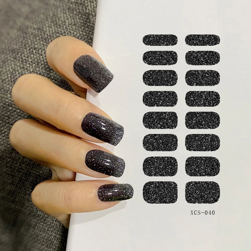 wholesale disposable Nail Polish Film Custom black flash sequin sticker ins wind waterproof lasting nail wraps
wholesale disposable Nail Polish Film Custom black flash sequin sticker ins wind waterproof lasting nail wraps
